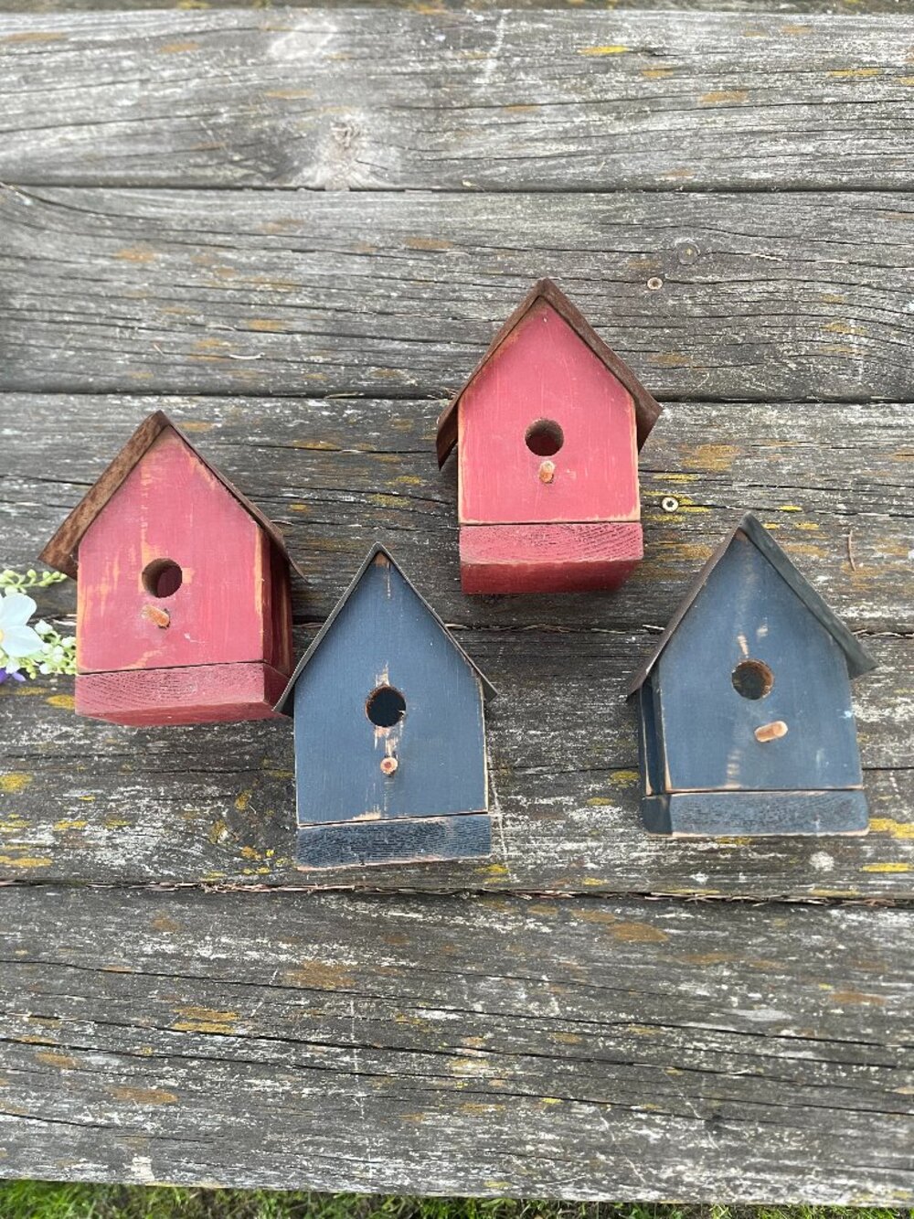 Vintage Country Cottage Birdhouse Curtain Swag Holders